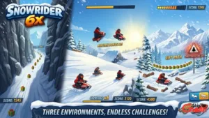 Snowrider 6x – Endless Snow Sled Challenge